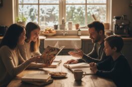 Immagine AI lettura condivisa in famiglia